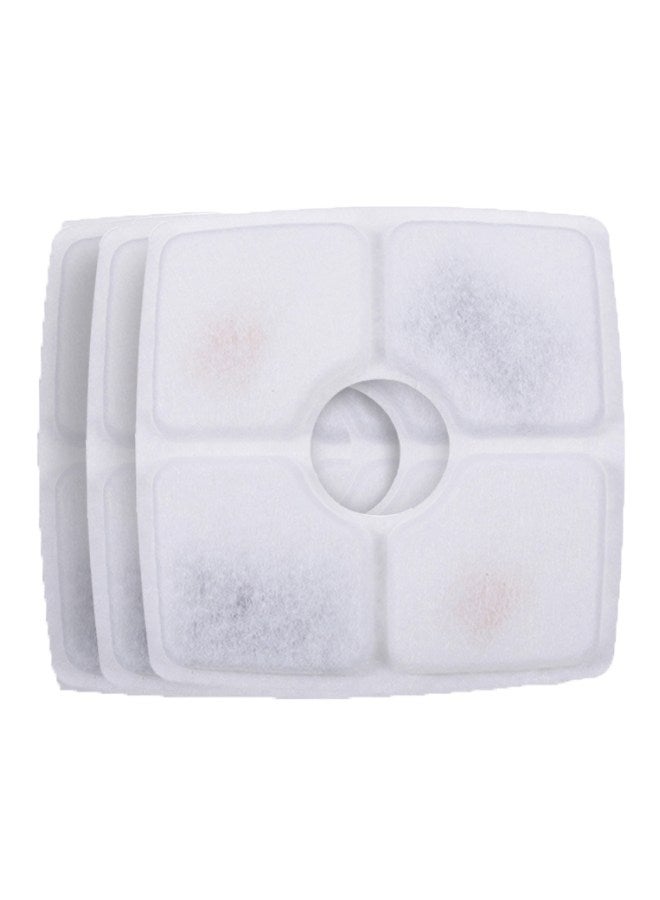 4-Piece Water Fountain Replacement Filter Set White - Image 1