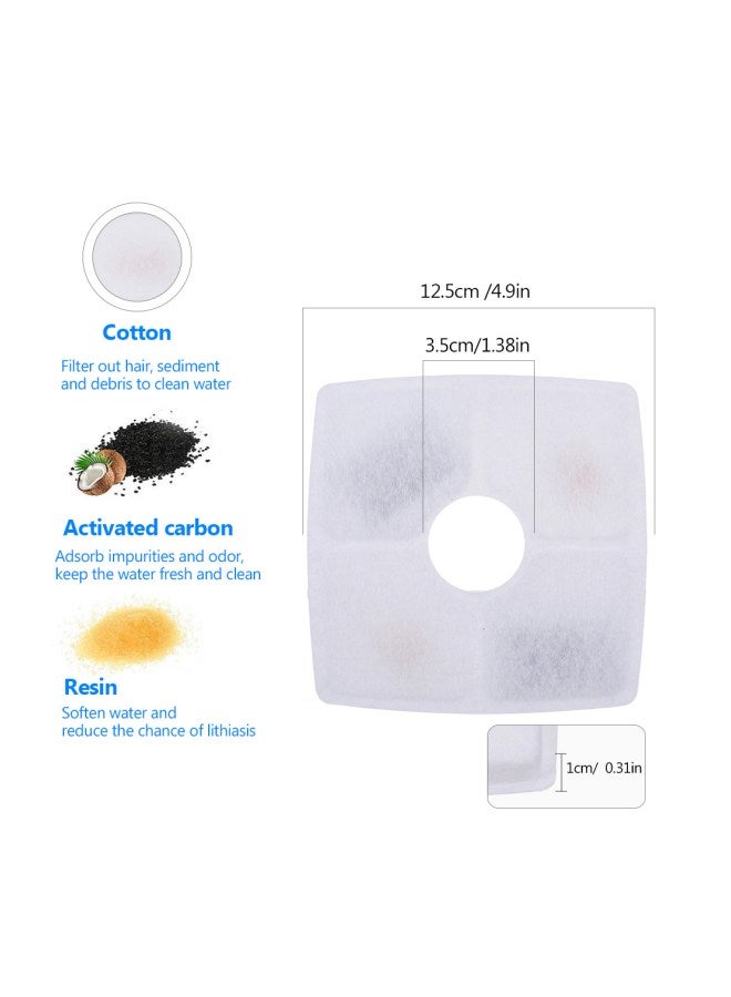 4-Piece Water Fountain Replacement Filter Set White - Image 2