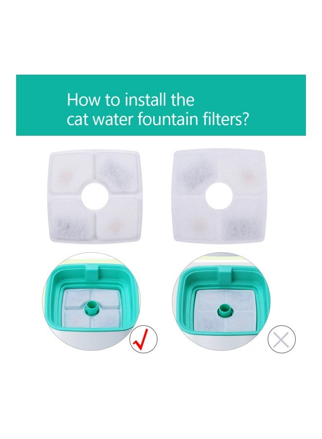 4-Piece Water Fountain Replacement Filter Set White - Image 5