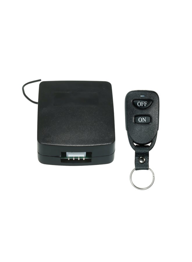 Generic - Wireless RF Remote Controlled Key Fob With Receiver Switch Module Black - Image 1