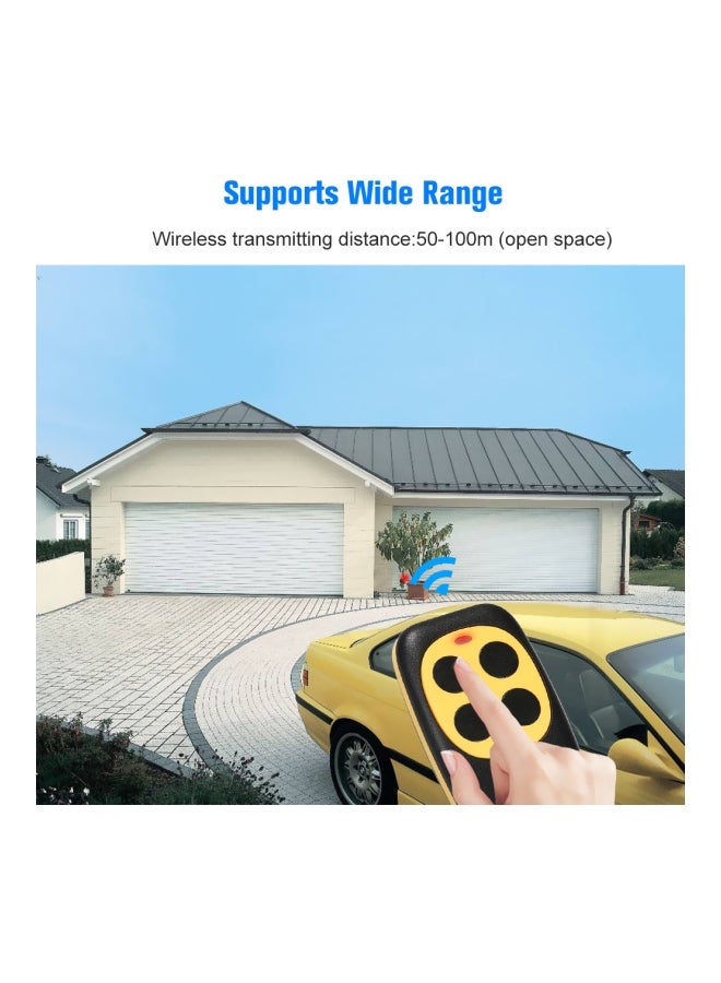 Generic - 4-Channel Wireless RF Remote Controlled Key Fob Yellow - Image 1
