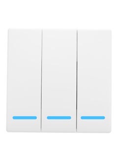 3-Gang Push Button Remote Controller Wall Light White/Blue