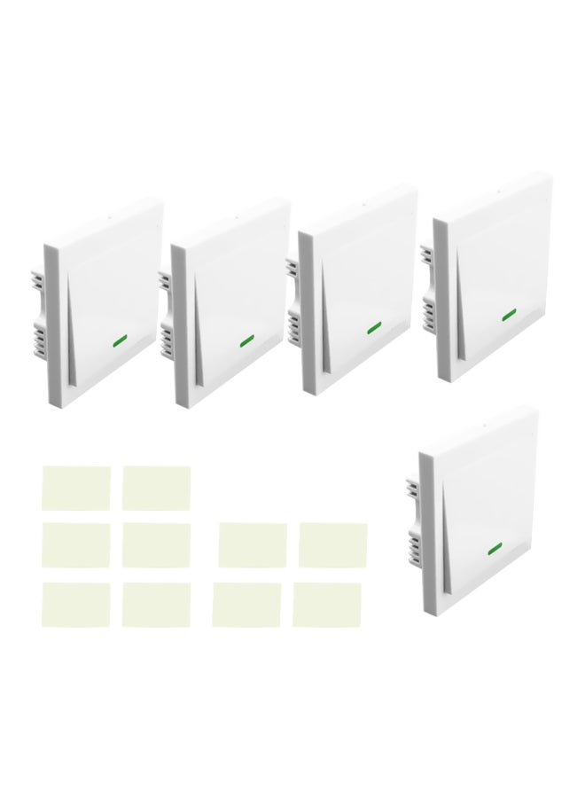 5-Piece Wireless Remote Control Switch White/Green - v1563282456/N27428258A_1