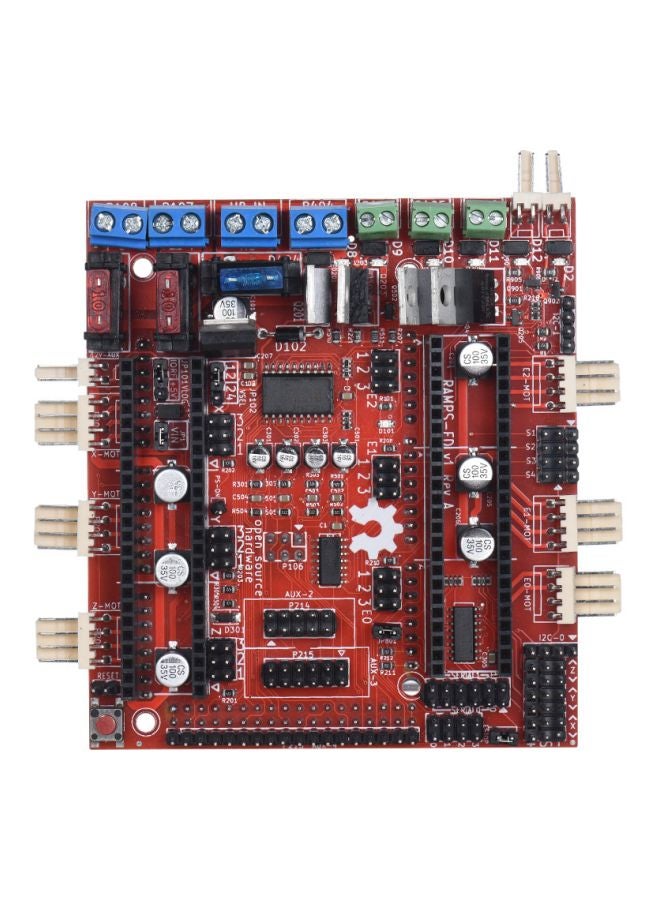 Motherboard Shield Ramps Control Board Compatible 3D Printer Part Red/Black - Image 1