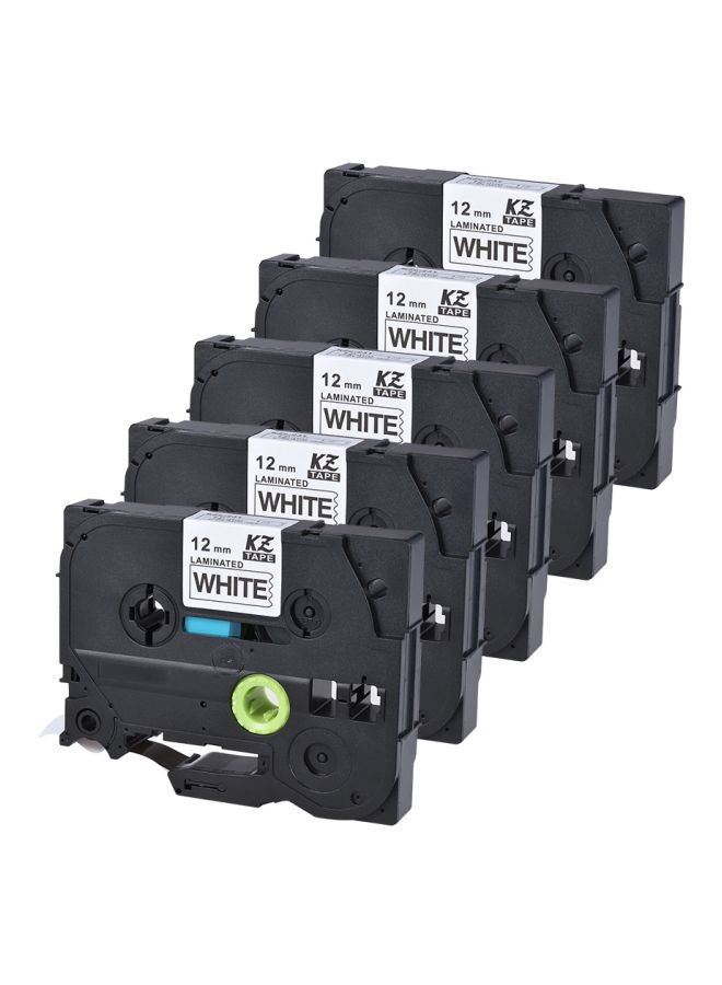 Generic 5-Piece Tape Cassette Black/White  - Image 1