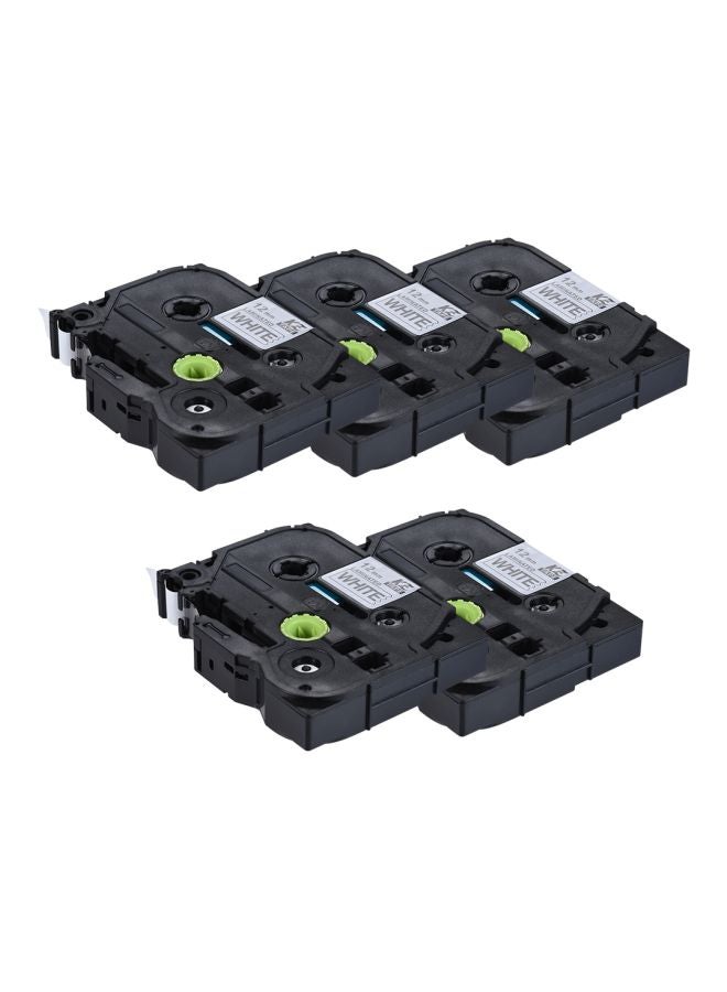 Generic 5-Piece Tape Cassette Black/White  - Image 5