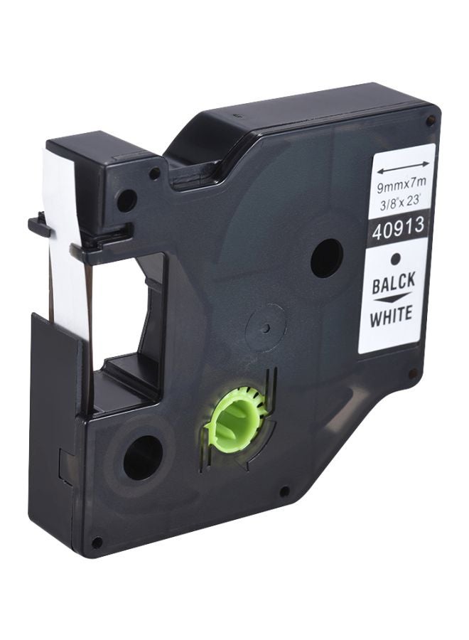 Generic Label Tape For Dymo Label Printer 9 mm x 7m Black/White  - Image 1