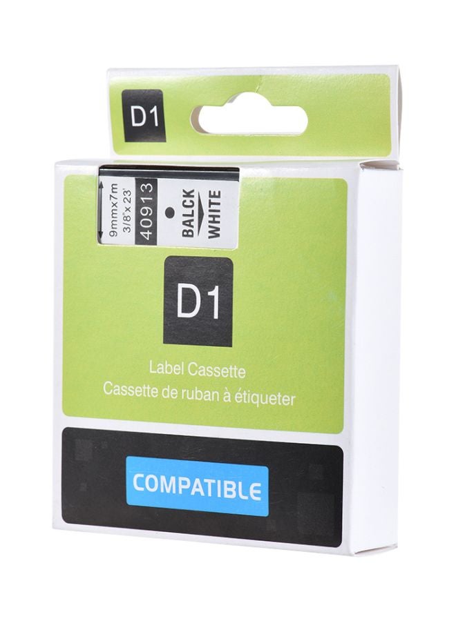 Generic Label Tape For Dymo Label Printer 9 mm x 7m Black/White  - Image 4