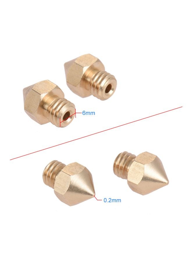 2-Piece 3D Printer Head For Reprap i3 Gold - Image 3