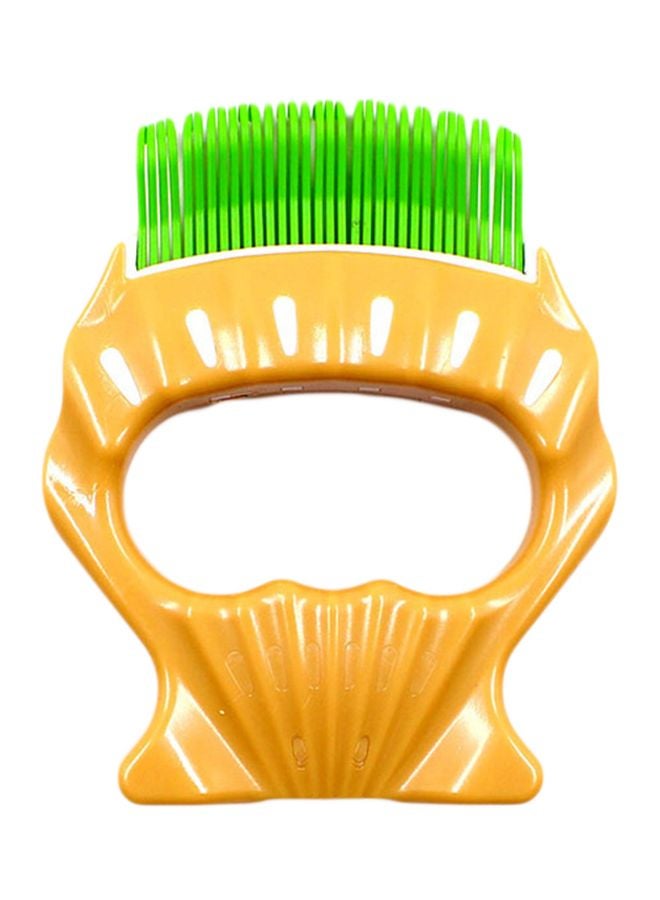 فرشاة مرنة من النايلون أصفر/ أخضر