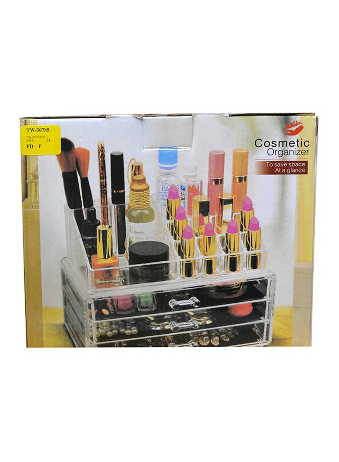 صندوق لتنظيم مستحضرات التجميل شفاف - Image 2