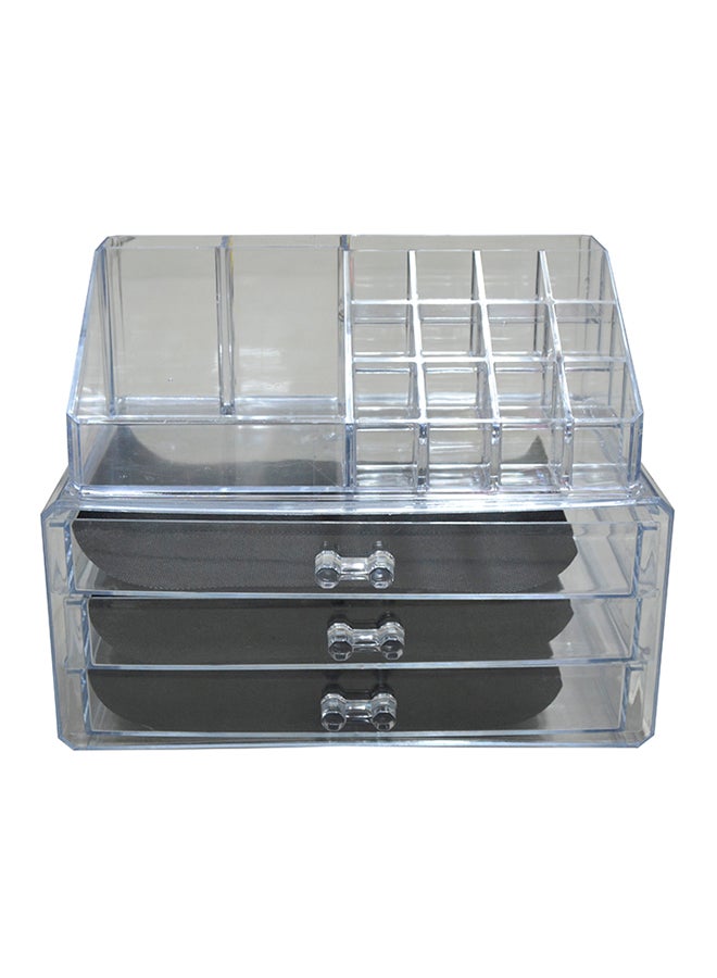 صندوق لتنظيم مستحضرات التجميل شفاف - Image 1