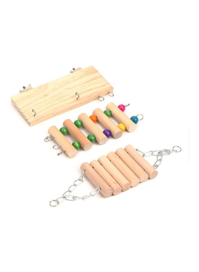 HENGZI Perch Hanging Toy With Ladder And Beads Multicolour - Image 1