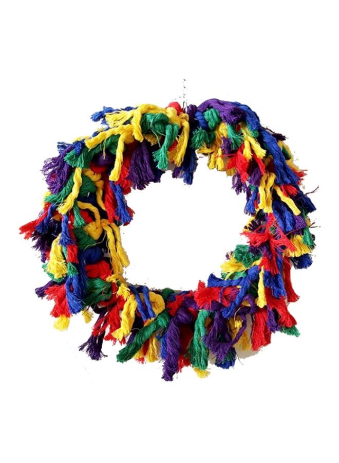 HENGZI Snuggle Ring Bird Toy Yellow/Red/Blue 10cm  - Image 1