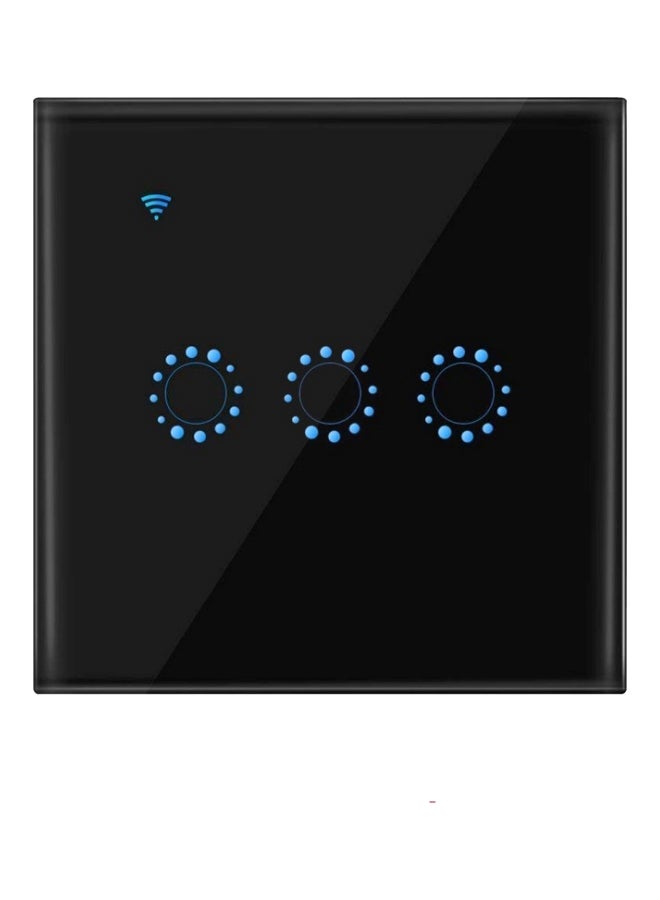 Wireless Wi-Fi Switch Black 8.6x8.6x3.2cm 