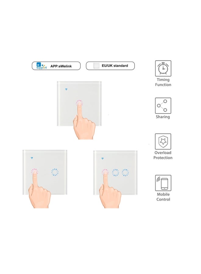 Wireless Wi-Fi Switch White 8.6x8.6x3.2cm - Image 2