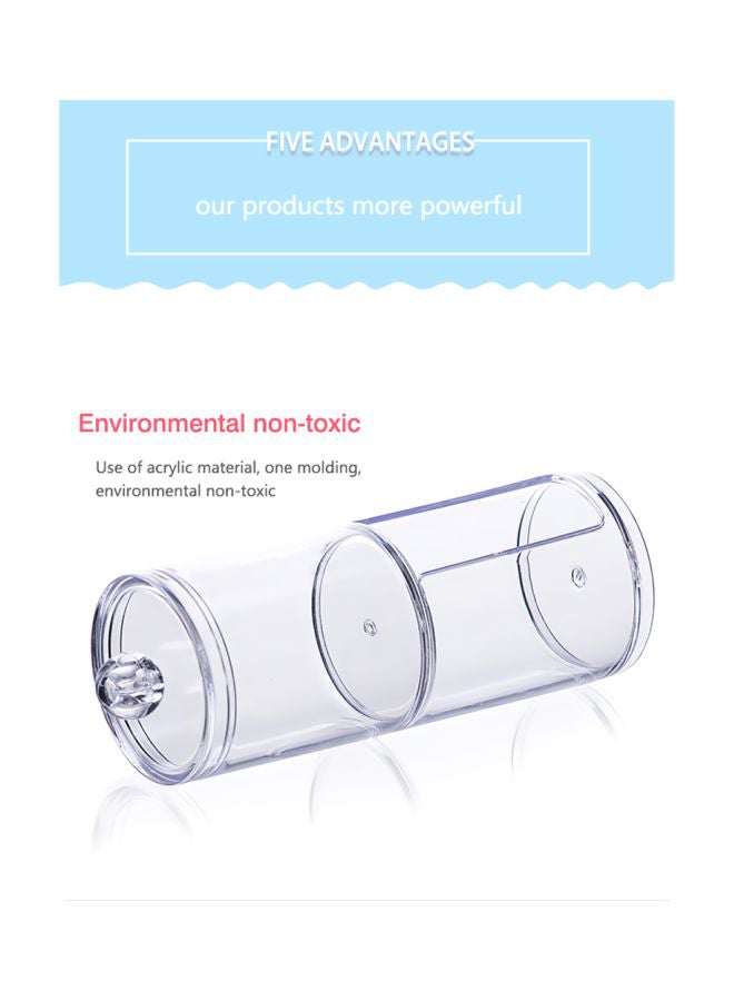 Two Layer Cotton Pad Organizer Clear 23 × 8 × 8cm - Image 4