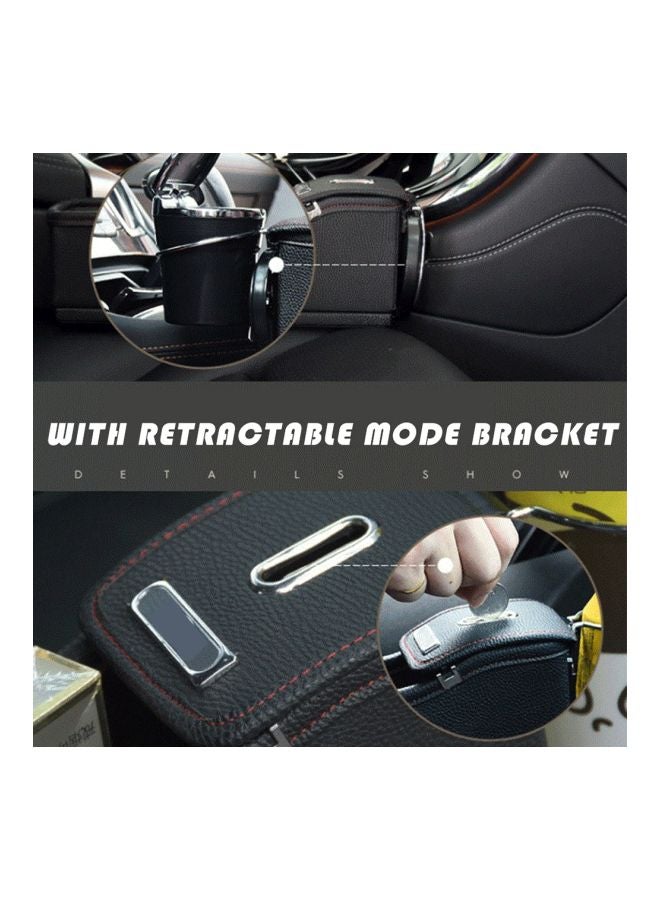 Portable Leather Catcher Box Brown/Black 26 × 23.5 × 7cm - Image 4