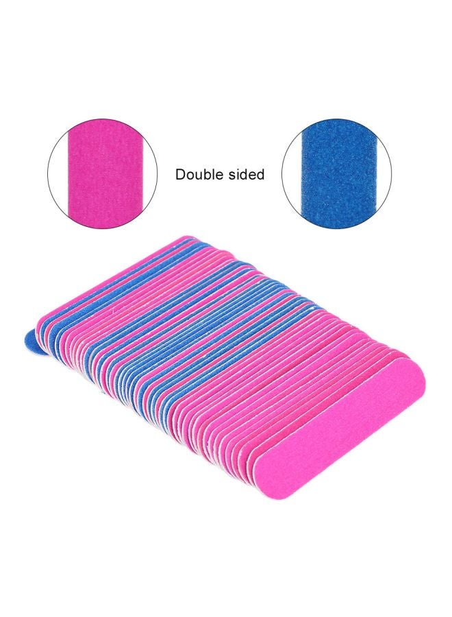 50-Piece Sanding Nail Files Double Sided Hard Dead Skin Remover Tool Multicolour