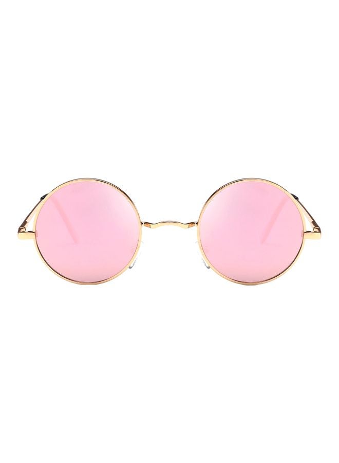 Mirrored Round Frame Sunglasses - Image 1