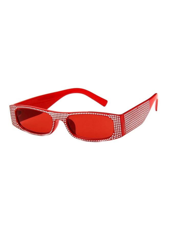 Pearl Rivet Rectangular Frame Luxury Sun Cover Summer Fashion Casual Sunglasses - Image 2