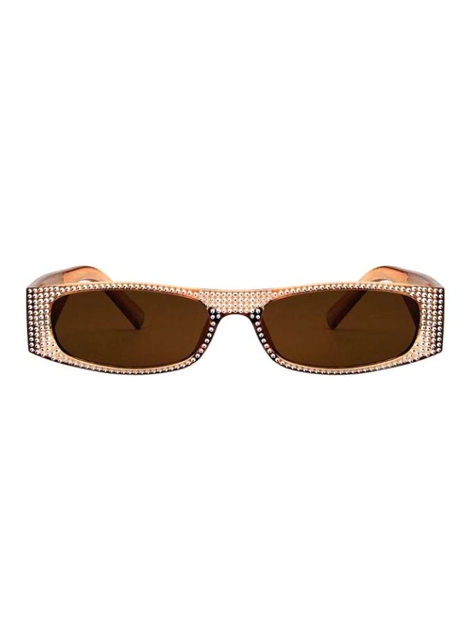 Pearl Rivet Rectangular Frame Luxury Sun Cover Summer Fashion Casual Sunglasses - Image 1