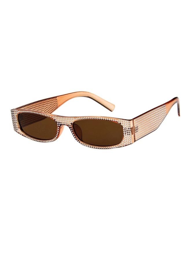 Pearl Rivet Rectangular Frame Luxury Sun Cover Summer Fashion Casual Sunglasses - Image 2