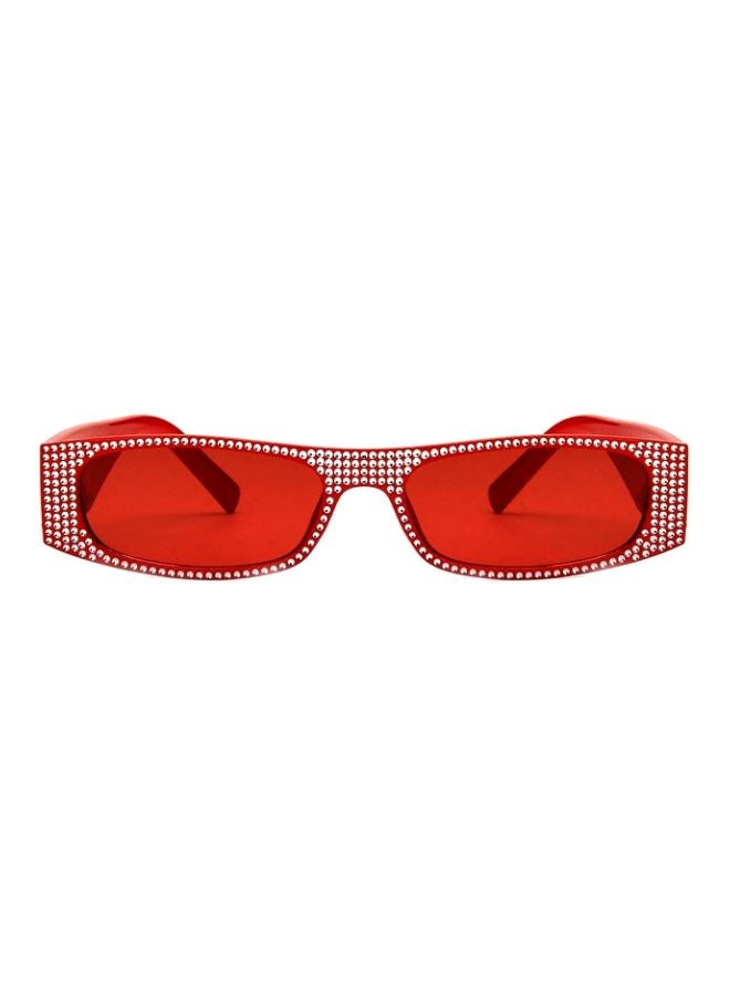 Pearl Rivet Rectangular Frame Luxury Sun Cover Summer Fashion Casual Sunglasses - Image 1