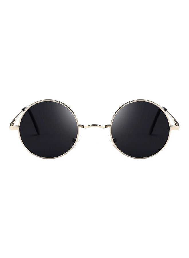 Mirrored Round Frame Sunglasses - Image 1