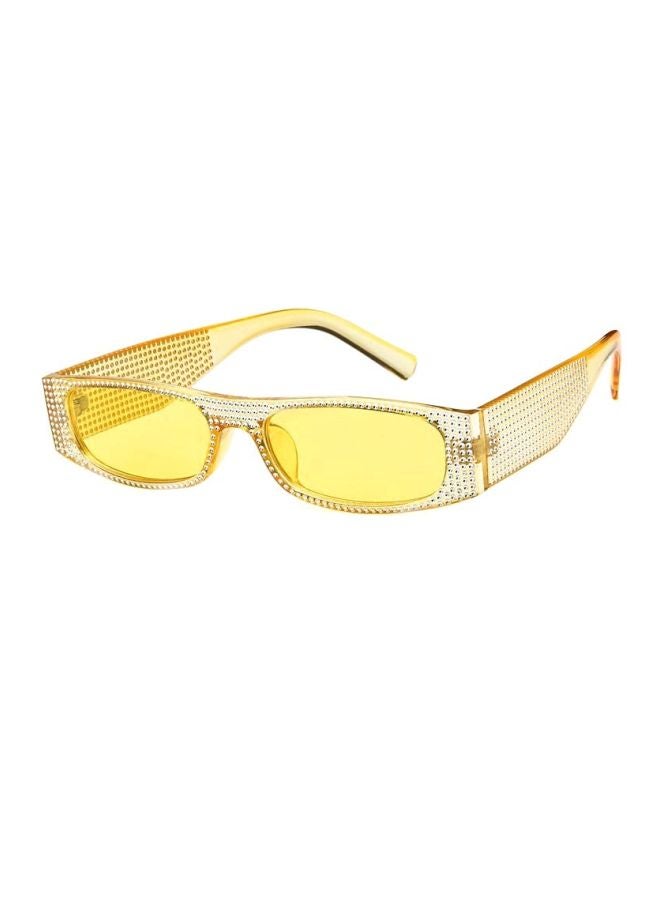 Pearl Rivet Rectangular Frame Luxury Sun Cover Summer Fashion Casual Sunglasses - Image 2