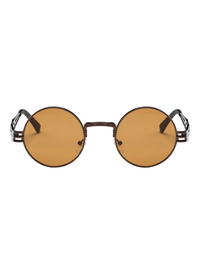 Women's Mirrored Round Frame Sunglasses - Image 1