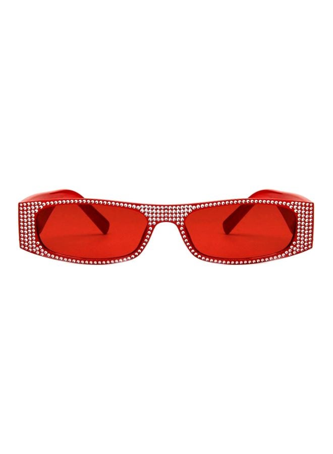 Pearl Rivet Rectangular Frame Luxury Sun Cover Summer Fashion Casual Sunglasses - Image 1