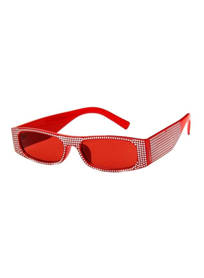 Pearl Rivet Rectangular Frame Luxury Sun Cover Summer Fashion Casual Sunglasses - Image 2