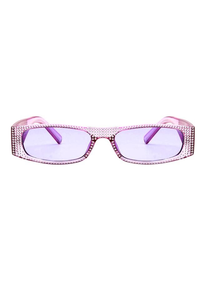 Pearl Rivet Rectangular Frame Luxury Sun Cover Summer Fashion Casual Sunglasses - Image 1