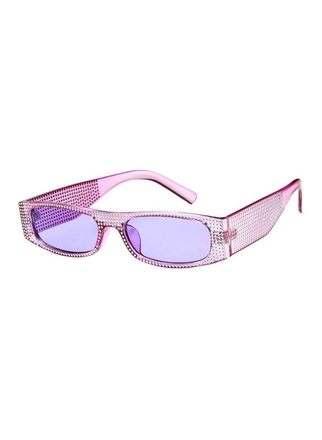 Pearl Rivet Rectangular Frame Luxury Sun Cover Summer Fashion Casual Sunglasses - Image 2