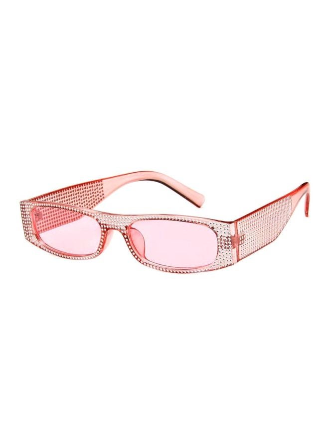 Pearl Rivet Rectangular Frame Luxury Sun Cover Summer Fashion Casual Sunglasses - Image 2