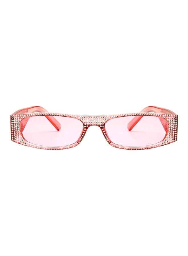 Pearl Rivet Rectangular Frame Luxury Sun Cover Summer Fashion Casual Sunglasses - Image 1