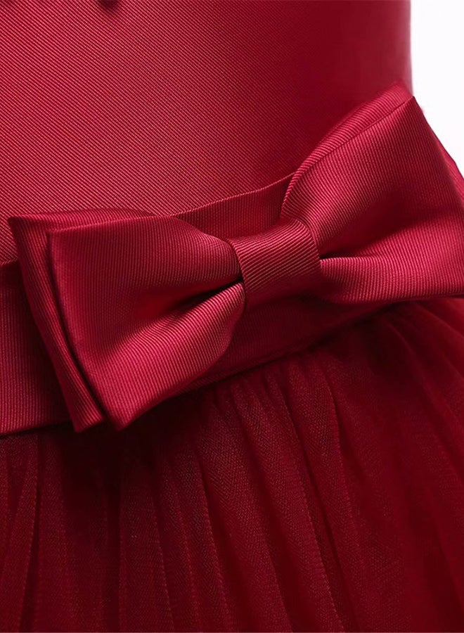 Round Neck Sleeveless Dress Red  - Image 5