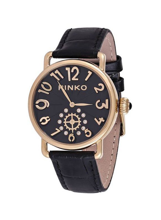 بينكو ساعة بعقارب بسوار من الجلد 21000G-03 women