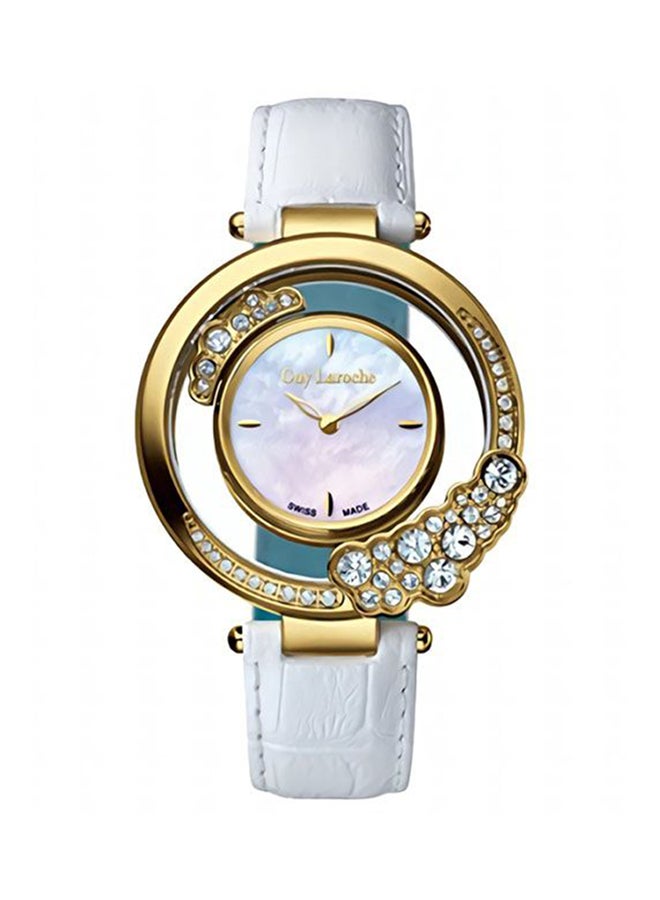 غاي لاروش ساعة بعقارب بسوار من الجلد SL5002-01 women