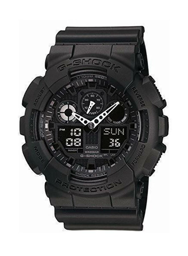 جي شوك ساعة يد كوارتز بعقارب/رقمية طراز GA-100-1A1ER للرجال - Image 1