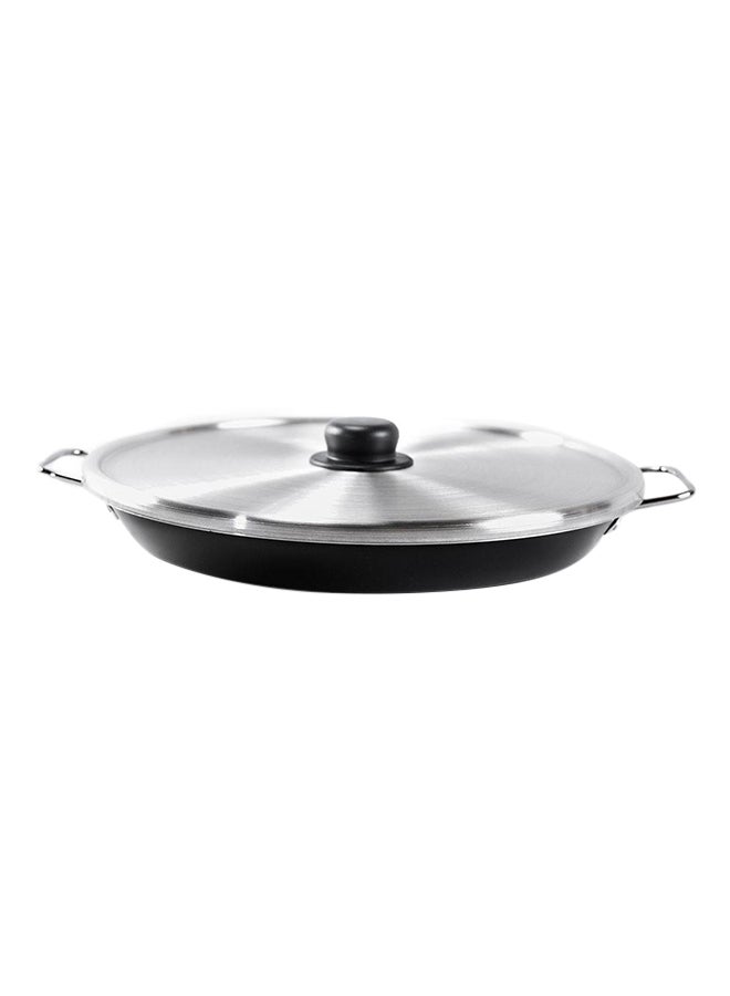 AL RIMAYA - Non Stick Fry Pan With Lid Black/Silver 42cm - Image 1