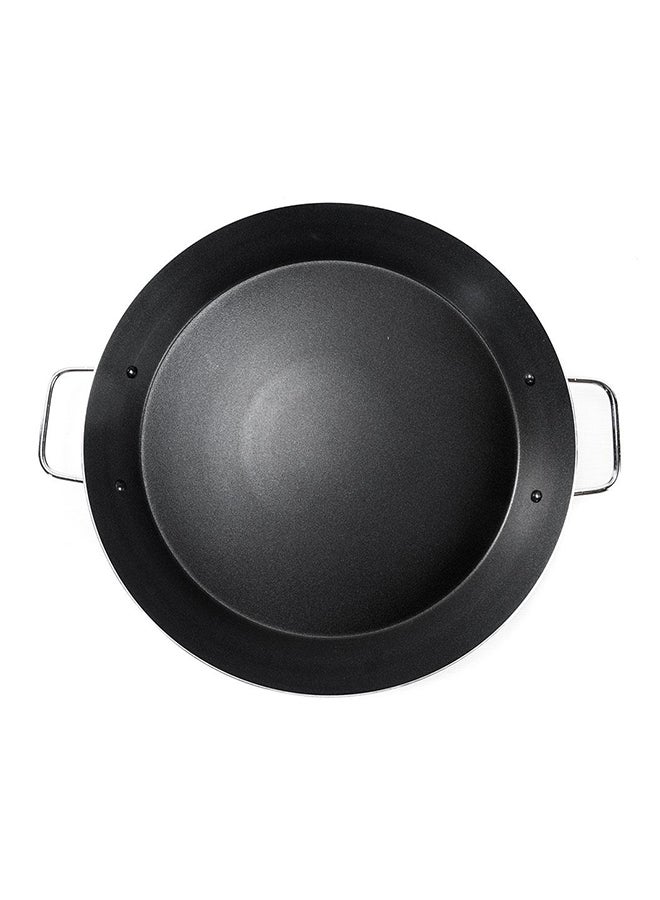 AL RIMAYA - Non Stick Fry Pan With Lid Black/Silver 42cm - Image 1