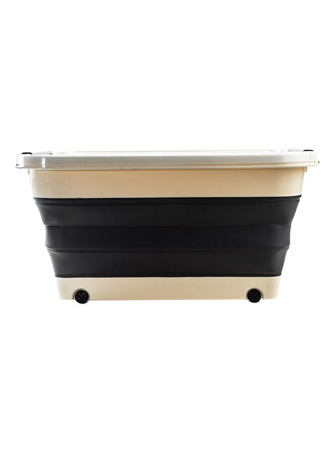 FOLDING BUCKET WITH LID AND WHEEL 13.8 x 2.5 x 20.9inch