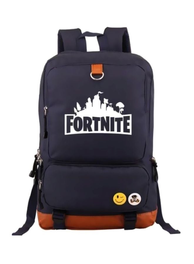 حقيبة ظهر للابتوب عليها كلمة Fortnite أزرق/أبيض/بني