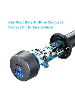 Anker 33W PowerDrive PD＋ 2 Car Adapter with 1 18W PD Port for iPad iPhone XS/Max/XR/X/8 Black  - Image 4