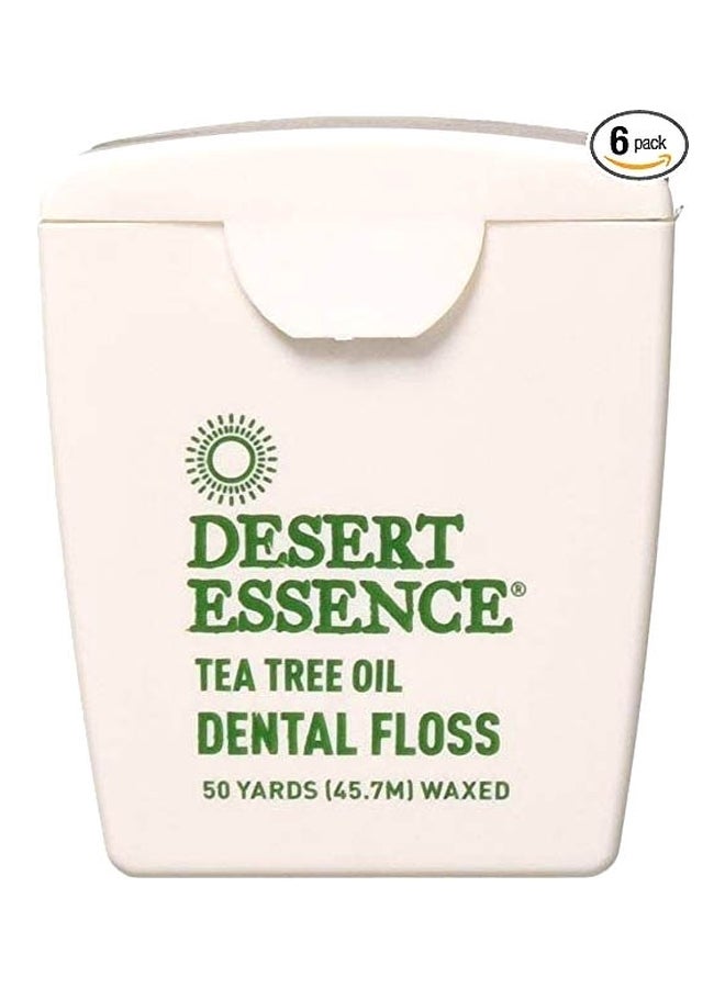DESERT ESSENCE - 6-Piece Tea Tree Oil Dental Floss 50yard - Image 1