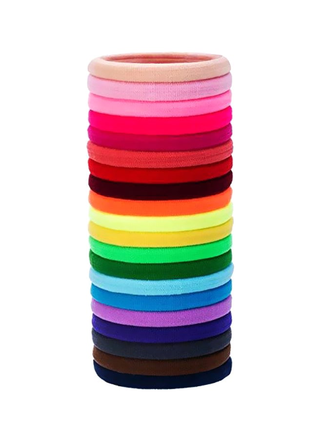 eBoot 20-Piece Stretchable Hair Ties Black/White/Red