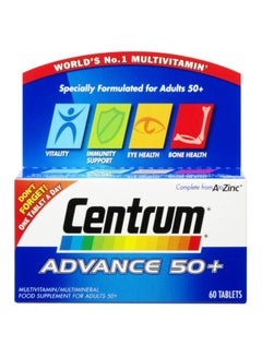 Centrum Advance 50+ Multivitamin And Multimineral Food Supplemet - 60 Tablets 