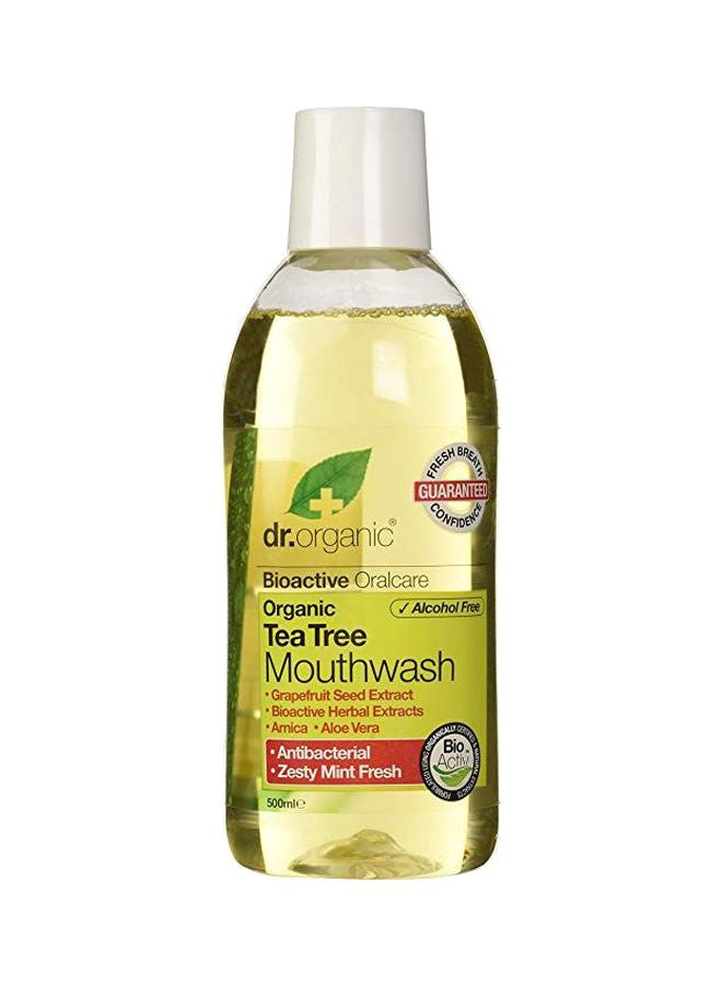 dr.organic Tea Tree Mouthwash 500ml 